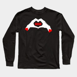 Sushi Love Heart Hands Long Sleeve T-Shirt